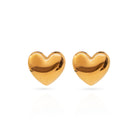 Heart Earrings Gold - SILENT SCREAM